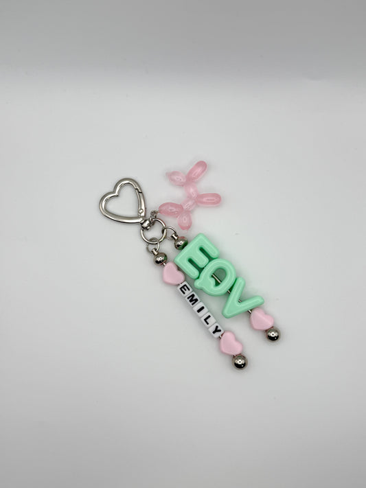 Personalized Initial Keychains (mint green)