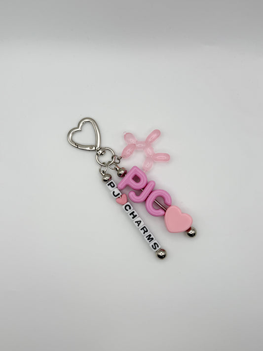 Personalized Initial Keychains (pink)