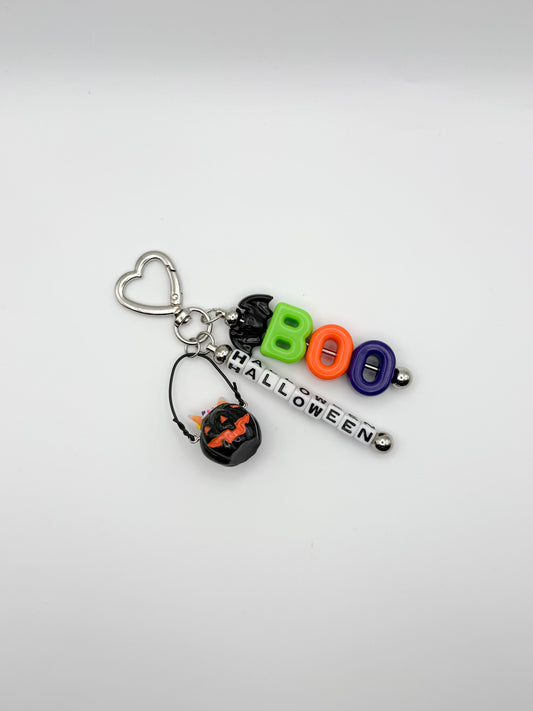 Halloween Keychain (black pumpkin )